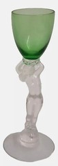 Cambridge Glass Nude Stem FOREST GREEN 1 oz Brandy Cordial Stemware #3011 Art