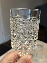 Vintage Set Of 4 WEXFORD 6 3/4” WATER Goblets By Anchor Hocking 8 oz