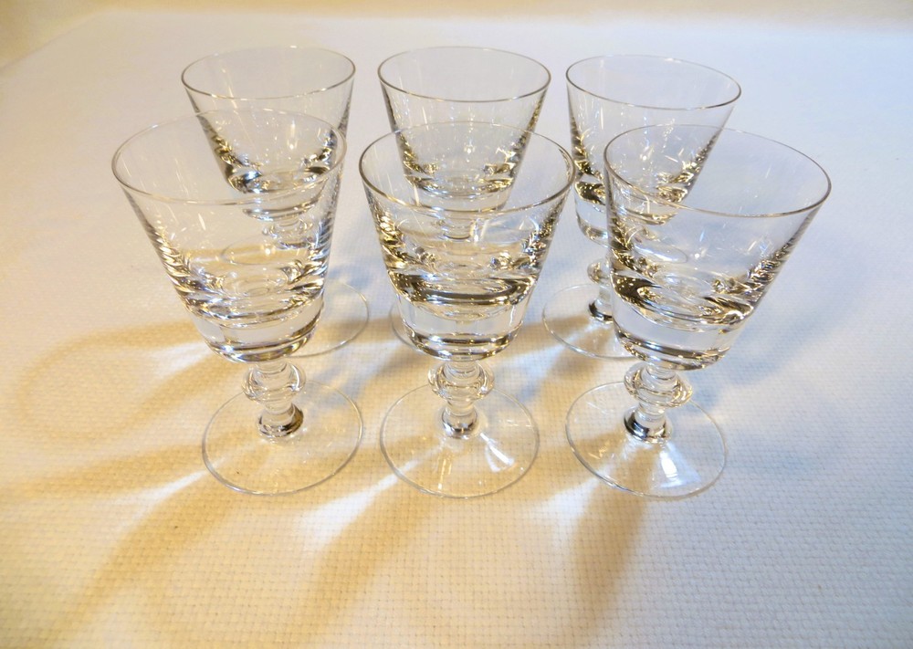 Set of 6 Crystal Liquor Glasses