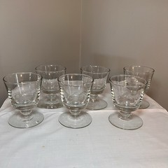 Clear Glass Sherbet Dessert Cups Set of 5 Stemmed Cocktail Shrimp Glasses