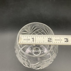 Vintage Heavy Cut Lead Crystal Brandy Snifters Starburst Cut Set of 3