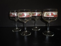 Johnson Bros Friendly Village Glassware 4 Piece Set 12 oz, Goblet NEW IN BOX K42