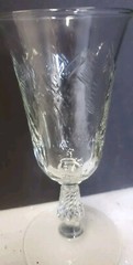 ROCK SHARPE Dartelle Juice Glass Set of 7 #3007 Stem Floral Cut 6″ Tall