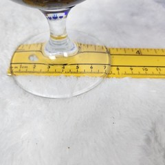 Set of 5 – Vintage Cobalt Blue Glass Goblets Tapered Stem Teardrop Clear Base