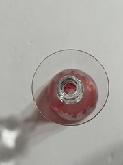 Set of 6 Cordial Glass Bryce Cranberry Ruby Glass 688-1 Etched Grape Design Rare