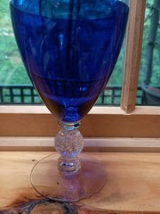 6 Morgantown 1930s Golf Ball Ritz Blue goblets