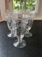 5 Fostoria Corsage Juice Glasses
