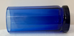 Set Of 4 Anchor Hocking Essex Cobalt Blue 10-Sided Iced Tea Glasses