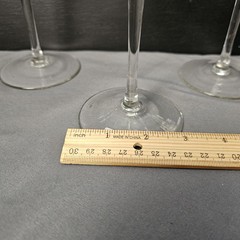Vintage Bulgaria Hand Cut Crystal Champagne Glasses Floral Set 3 EUC 6.75″ Tall