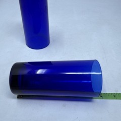 VTG Lot of 2 Reims France Cobalt Blue Tall Tumbler Drinking Water Glasses 5.5″