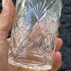American Brilliant Period Cut Crystal Whiskey Wine Juice Cocktail Glass Star Cup