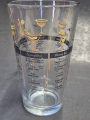 Vintage Set Of 4 Libbey Cocktail Recipe Glasses MCM 16 oz