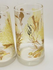 3 MCM Bartlett Collins Under The Sea Highball Tumbler Glasses Cocktail Barware