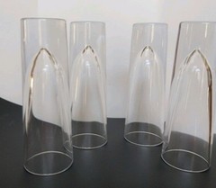 Leonardo Gelli Grappa Italian Weighted Heavy Bottom Highball Glassesb7″ Set Of 4
