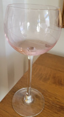 Lenox Crystal Heather Pink Balloon Wine Glass 8 7/8” Etched Swirl New Never Used