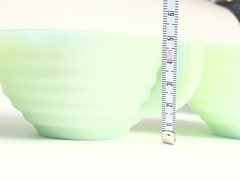 Vintage Jadeite Cup Set 7 Art Deco Style Ribbed Milk Glass Coffee Cups – FRANCE