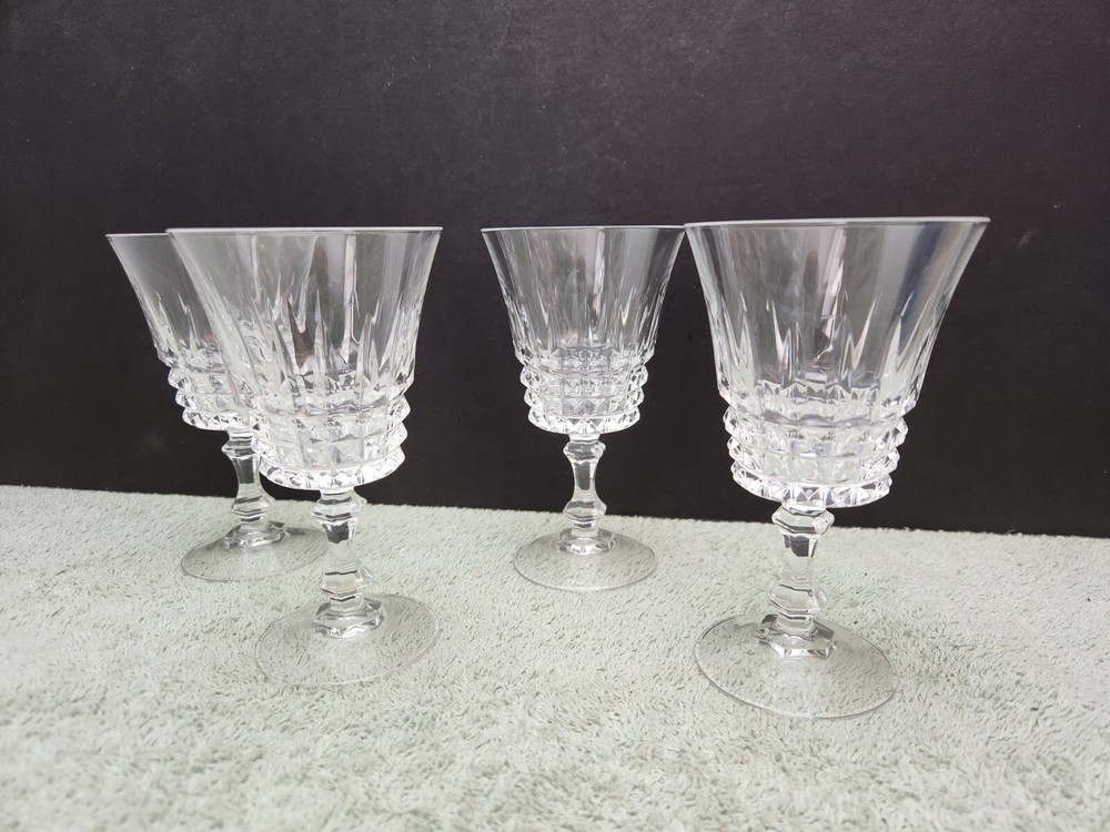 Tuilleries Villandry Wine Glasses Cristal D’Arques Durand 5-1/4″ Set of 4