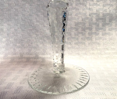 LAUSITZER CHAMPAGNE COUPE/SHERBET AMETHYST PURPLE CUT TO CLEAR CRYSTAL BOHEMIAN