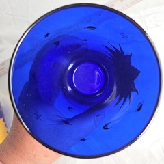 Vintage Whimsogothic CULVER Cobalt Blue 22K Gold Celestial Astrological Glasses