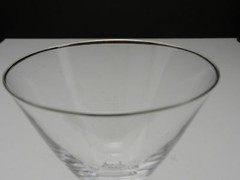 Fostoria Engagement Champagne Tall Sherbets Clear Platinum Trim 5 1/2″ T