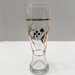 Ritzenhoff Heinz Te Laake Pilsner Glass Playing Card Suits Signed 17cm