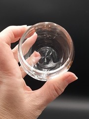 VIP MCM ROLY POLY Glasses Set oF 8 Black/Gold MCM Bar Cocktail Glasses Small