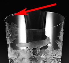 12 Josephinenhutte Sieglinde Whiskey Tumbler Glass Set Wildlife Engravings 1950s
