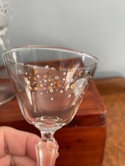 5 Vintage Libbey Rooster Glasses Chanticleer Cocktail Cordial MCM Barware Gold