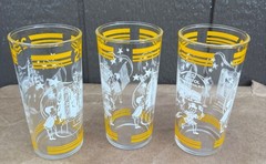 Vintage Hazel Atlas Washington DC Glasses Set Of 3 U.S. Capitol Lincoln Memorial