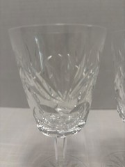 2 ASHLING Water Goblets WATERFORD Irish Crystal Glasses 6 7/8″ Retired