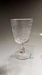 EAPG c 1881 PRAYER RUG AKA GOOD LUCK by Adams & Co CLEAR 6 1/8” H Goblet