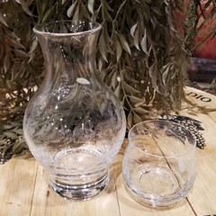 Vintage Crystal Bedside Carafe and Glass Set