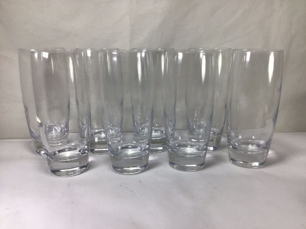 II38 Vintage Clear Straight Crystal Glass and Tumblers For Gift Set of 8