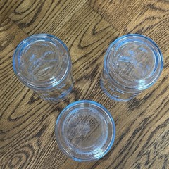 Vintage Corelle Drinking Glasses Subtle Blue Set of 3