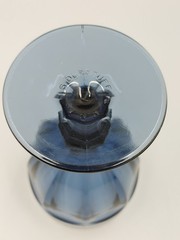 Vintage Libbey DuraTuff Gibraltar Goblet Set Of 4 Dusky Blue Glass 6.75″ USA