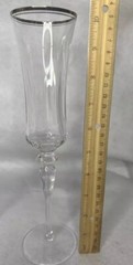 MIKASA Jamestown Clear (Platinum Trim) Champagne/Tall Sherbet/Fluted Champagne 2