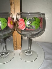 VTG Franciscan Desert Rose Wine Glasses Goblets, 10-12 Oz, 6.5 » Tall Set Of 4