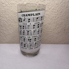 Vintage Vermont State Hazel Atlas Souvenir State Song Lyrics Glass MCM