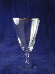 4 Tiffin Franciscan Glass 13620 Platinum Water Goblets Crystal Set of 4