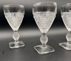Cambridge WINE GOBLETS MOUNT MT VERNON CRYSTAL 4 1/2″ – 3 OZ Set Of 4 Vintage
