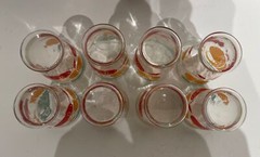 Vtg Anchor Hocking Orange and Tomato Juice Glass Tumblers Lot Of 8 Kitchen Decor