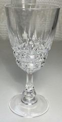 6 Vintage Cristal d’ Arques «Pompadour» Wine Glasses, French Bistro Stemware 6”