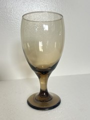 Vintage Libbey Smokey Brown Classic Mocha Glass Goblets Set Of 4 NWT!