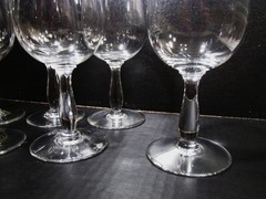 Vtg Baccarat France Crystal Longchamps 6 – 7.25″ Tall Water Goblets