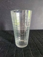 Vtg Tumbler Glass «Scotch» Pattern by Pasabahce «Block Optic» Windowpane Design