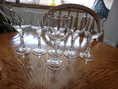 Wine Blown Wafer Stem Princess House Princeton Crystal Blown – Set of 6