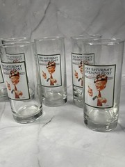 Vintage Saturday Evening Post Portrait Of Male Golfer 1934 Highball Glass x7