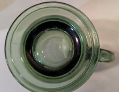 Green Glass Large Coffee/Beverage Cup Anchor Hocking Vintage. Lot of 4