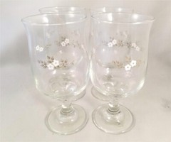 Set of 4 Pfaltzgraff Heirloom Glassware 12oz Water/Iced Beverage Goblets