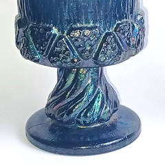 Vintage Fostoria Blue Sorrento Champagne/Sherbet Goblets 3-5/8″ Heavy Glass